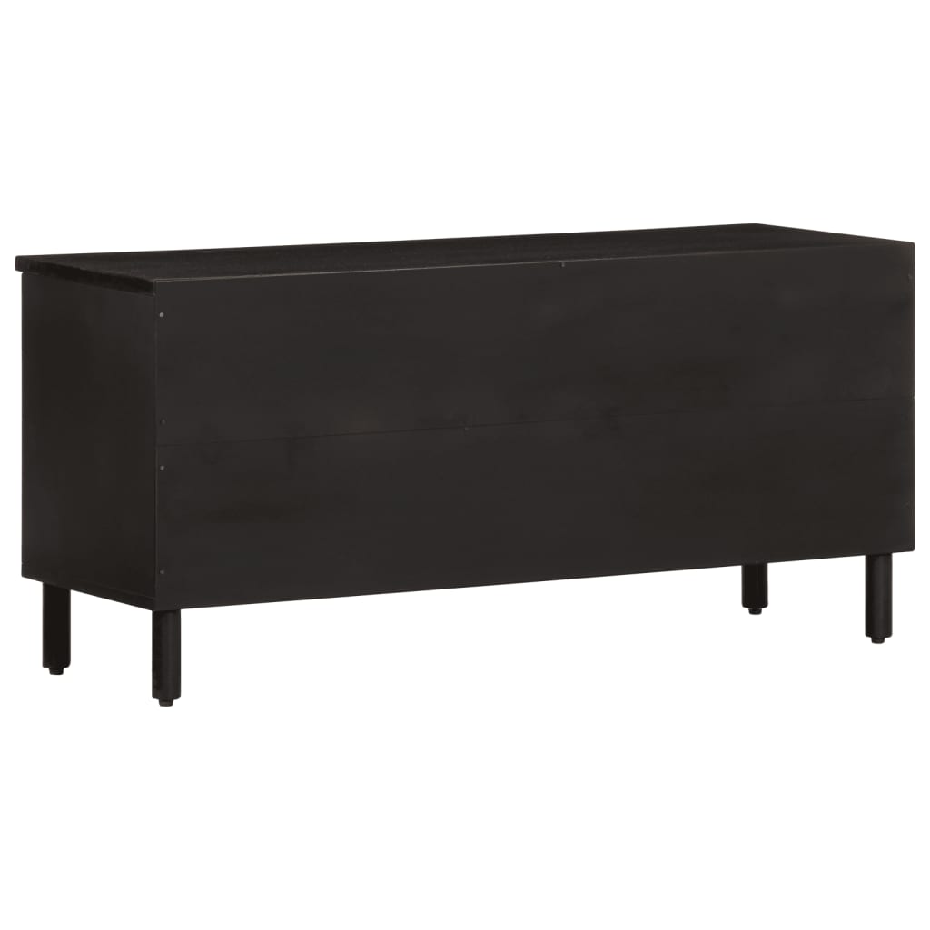 TV ormarić crni 100 x 33 x 46 cm od masivnog drva manga