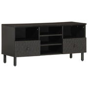 TV ormarić crni 100 x 33 x 46 cm od masivnog drva manga