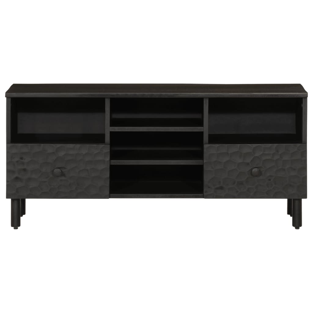 TV ormarić crni 100 x 33 x 46 cm od masivnog drva manga