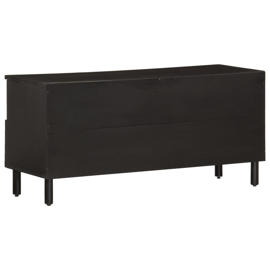 TV ormarić crni 100 x 33 x 46 cm od masivnog drva manga