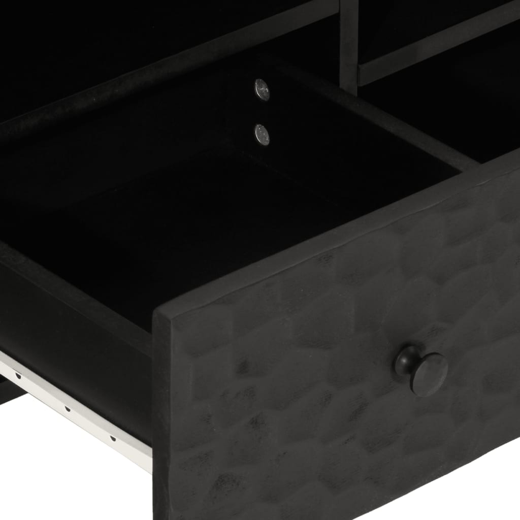 TV ormarić crni 100 x 33 x 46 cm od masivnog drva manga