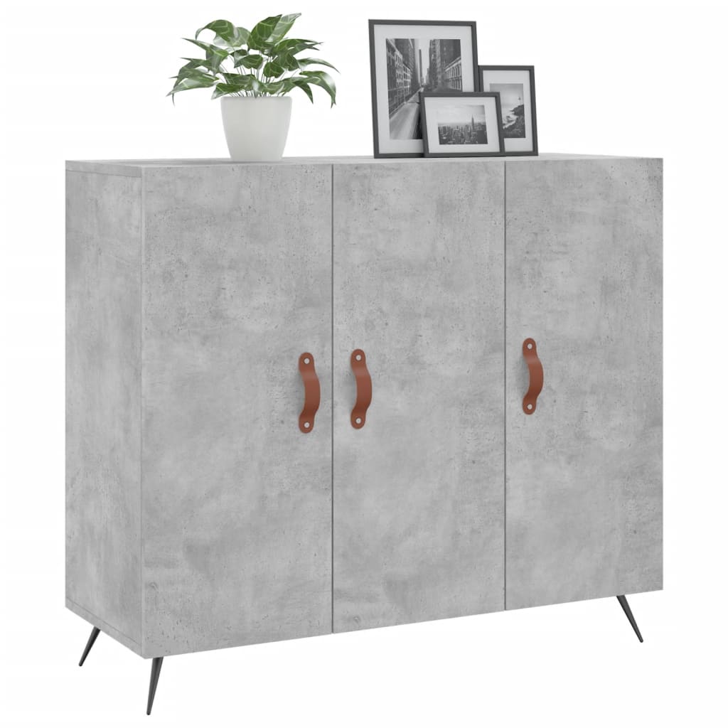 Komoda siva boja betona 90x34x80 cm od konstruiranog drva