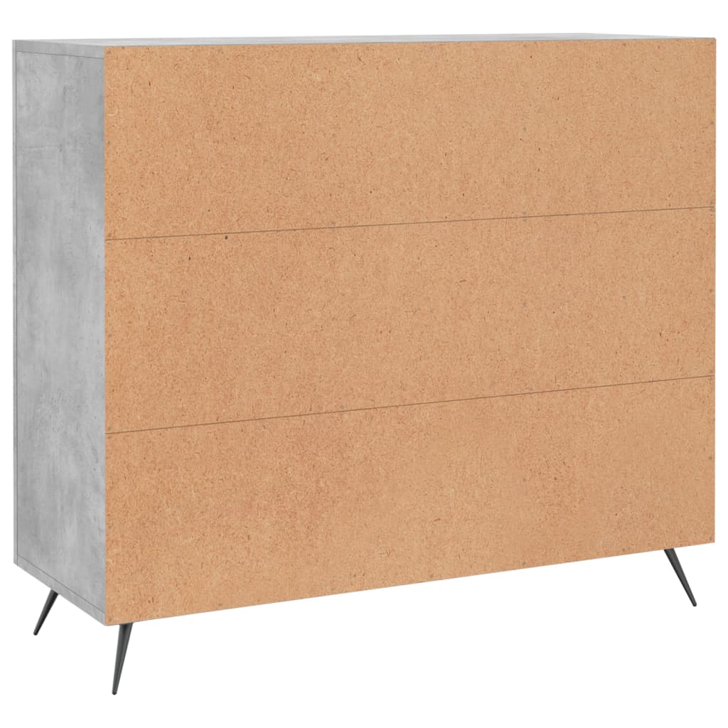 Komoda siva boja betona 90x34x80 cm od konstruiranog drva