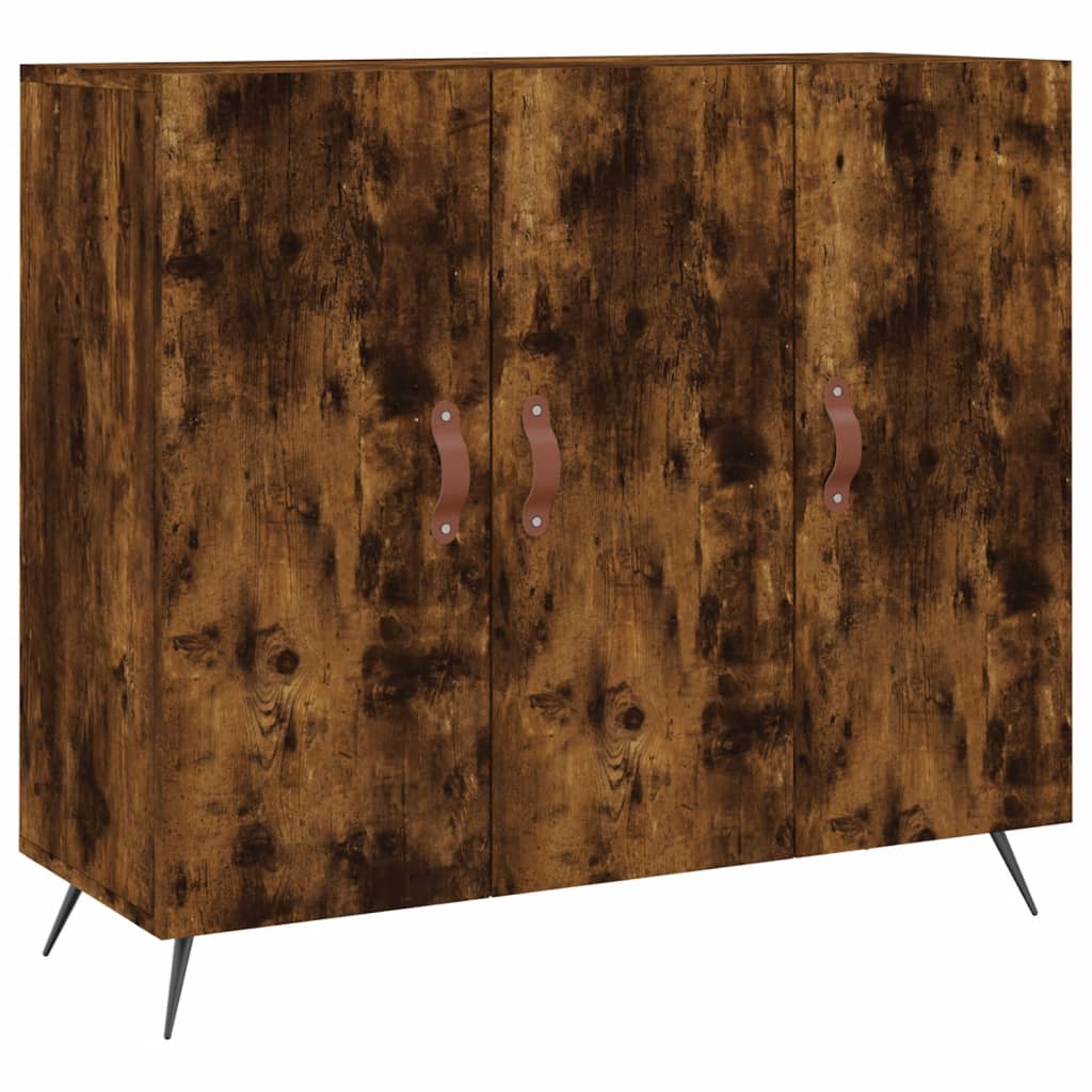 Komoda boja dimljenog hrasta 90 x 34 x 80 cm konstruirano drvo