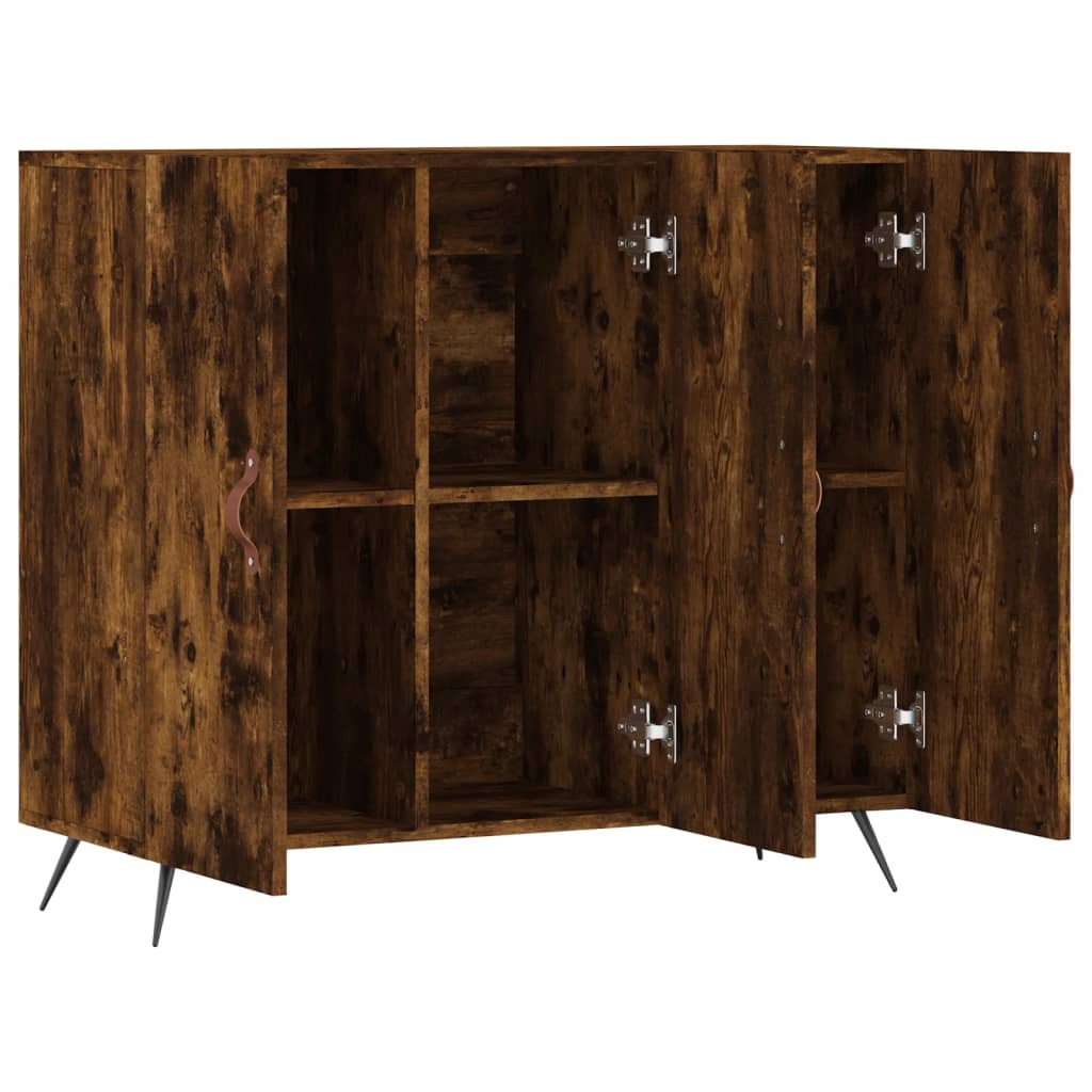 Komoda boja dimljenog hrasta 90 x 34 x 80 cm konstruirano drvo