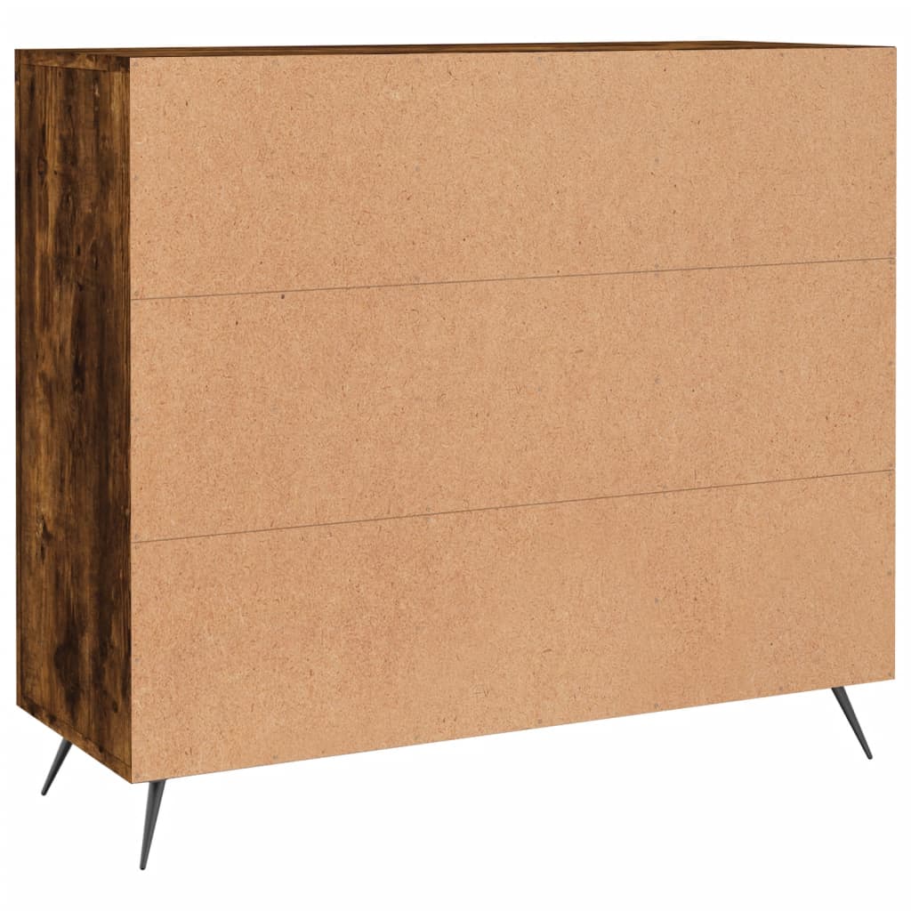 Komoda boja dimljenog hrasta 90 x 34 x 80 cm konstruirano drvo