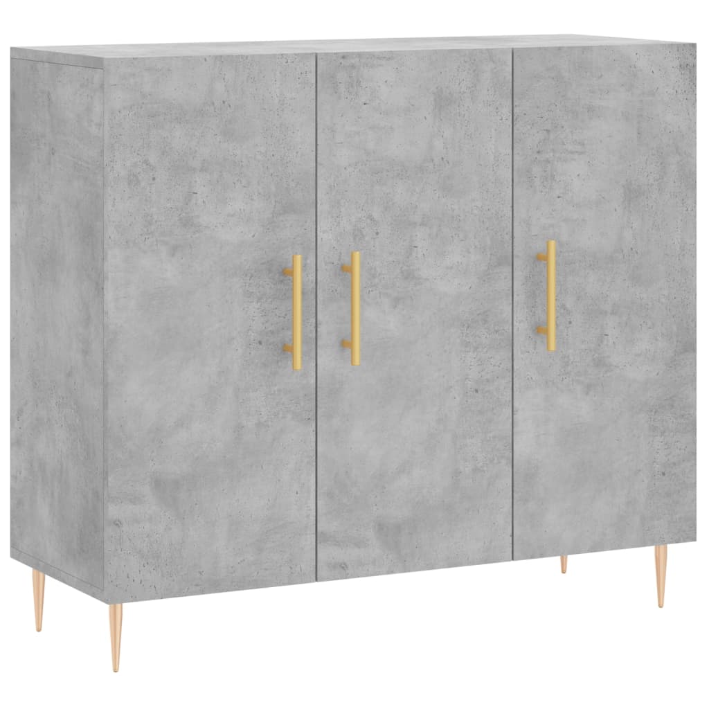 Komoda siva boja betona 90x34x80 cm od konstruiranog drva