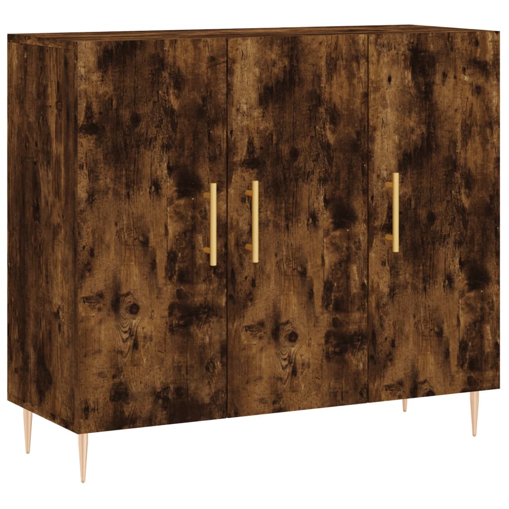 Komoda boja dimljenog hrasta 90 x 34 x 80 cm konstruirano drvo