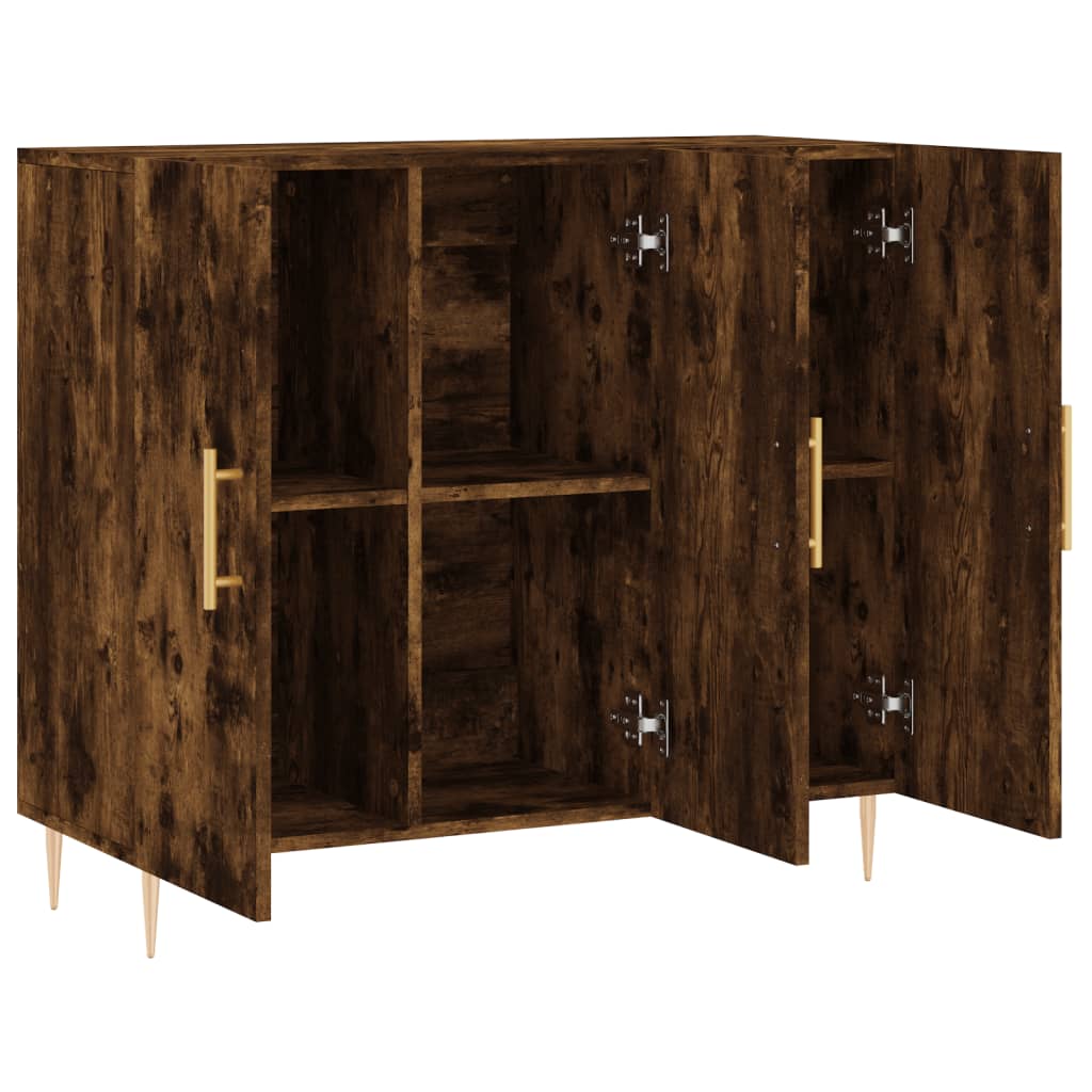 Komoda boja dimljenog hrasta 90 x 34 x 80 cm konstruirano drvo