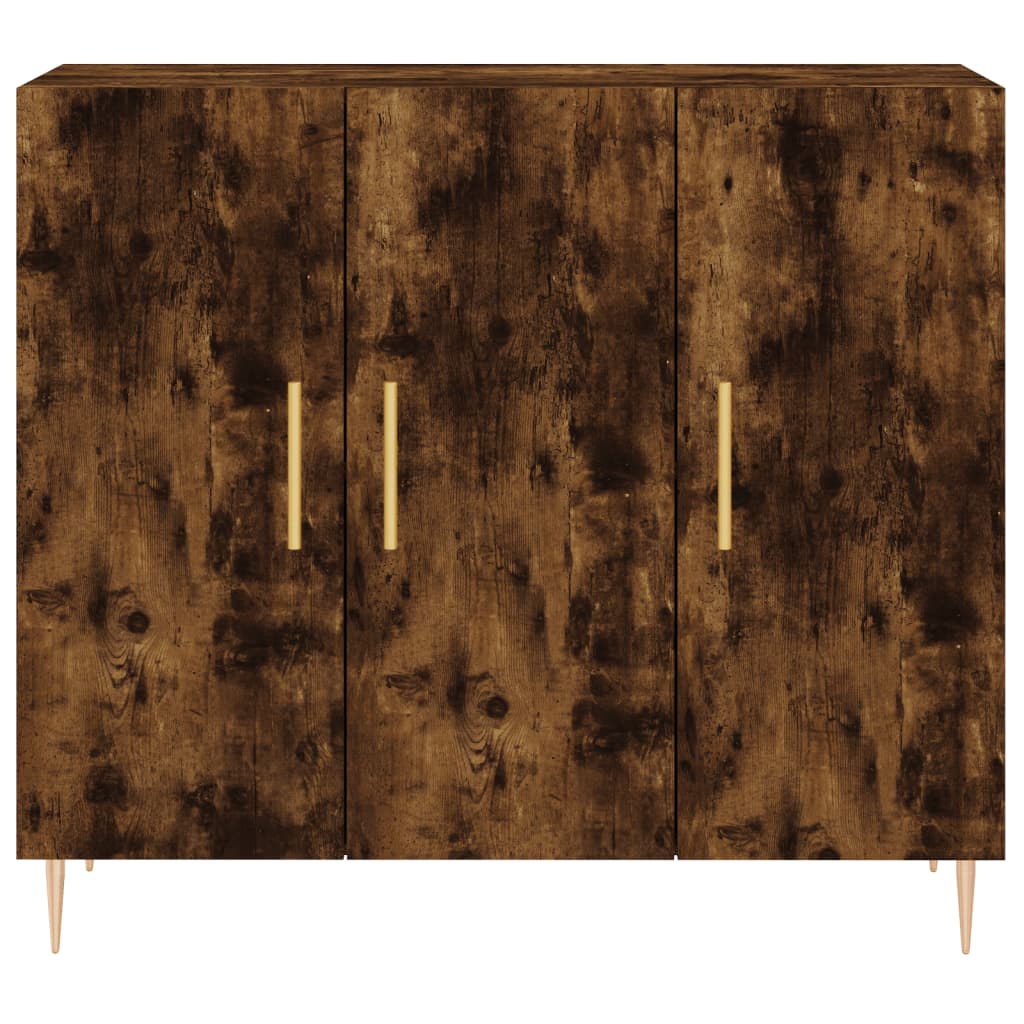 Komoda boja dimljenog hrasta 90 x 34 x 80 cm konstruirano drvo