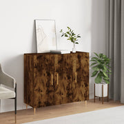 Komoda boja dimljenog hrasta 90 x 34 x 80 cm konstruirano drvo
