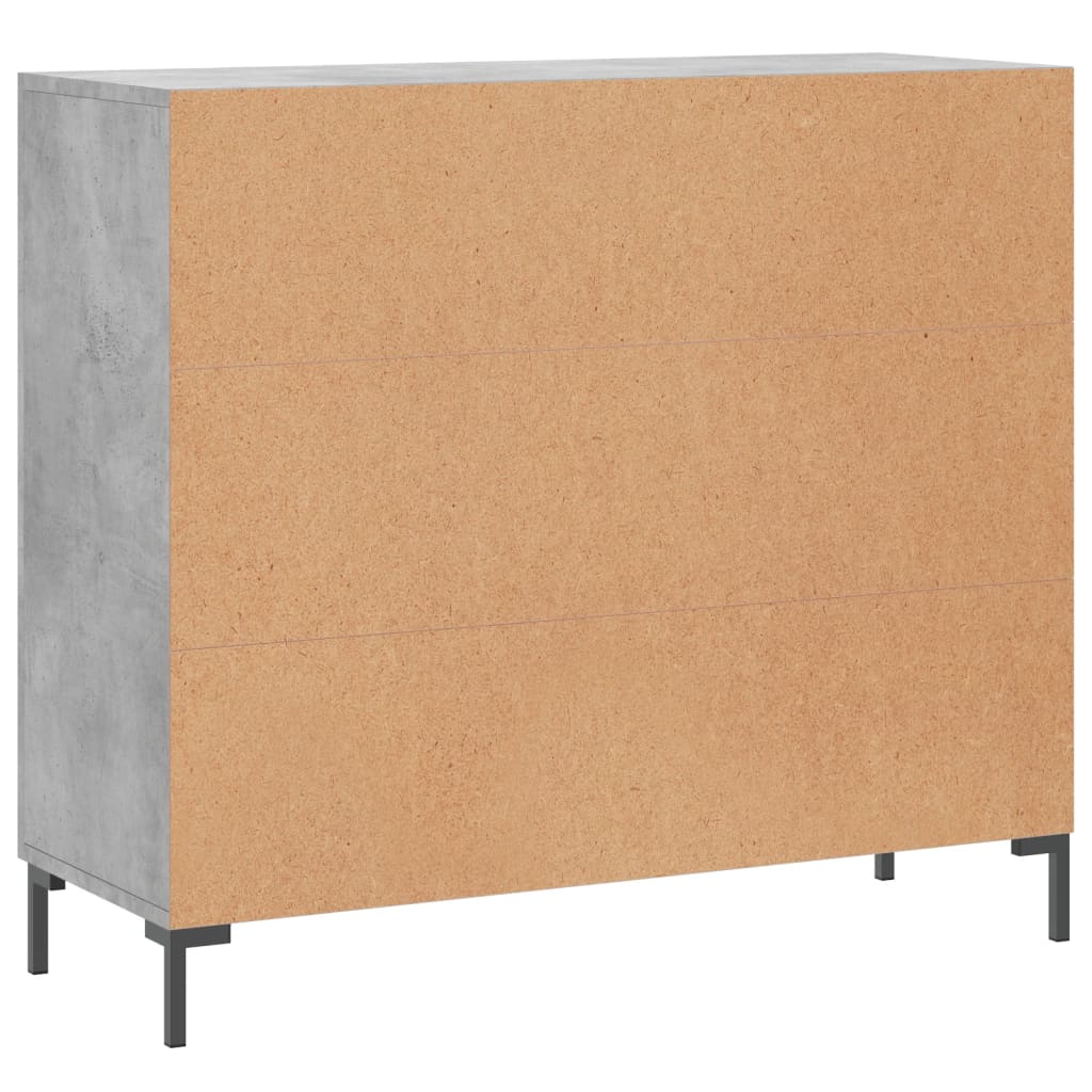 Komoda siva boja betona 90x34x80 cm od konstruiranog drva