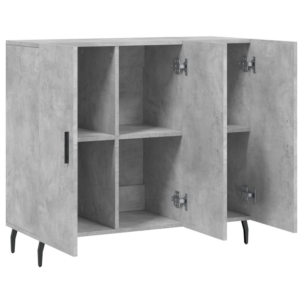 Komoda siva boja betona 90x34x80 cm od konstruiranog drva