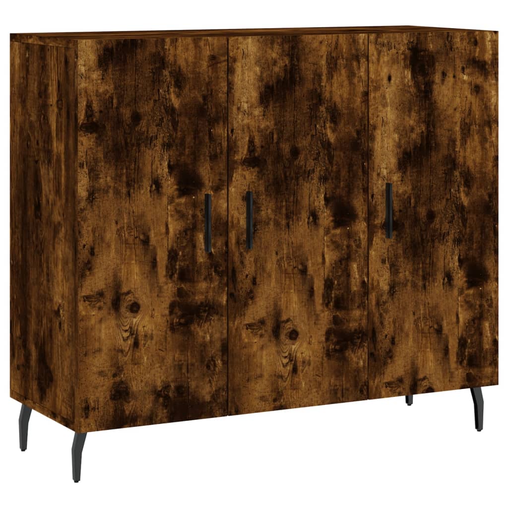 Komoda boja dimljenog hrasta 90 x 34 x 80 cm konstruirano drvo