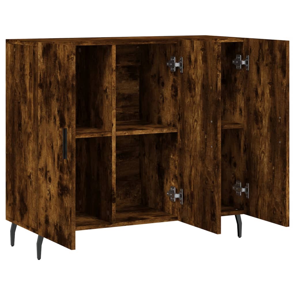 Komoda boja dimljenog hrasta 90 x 34 x 80 cm konstruirano drvo