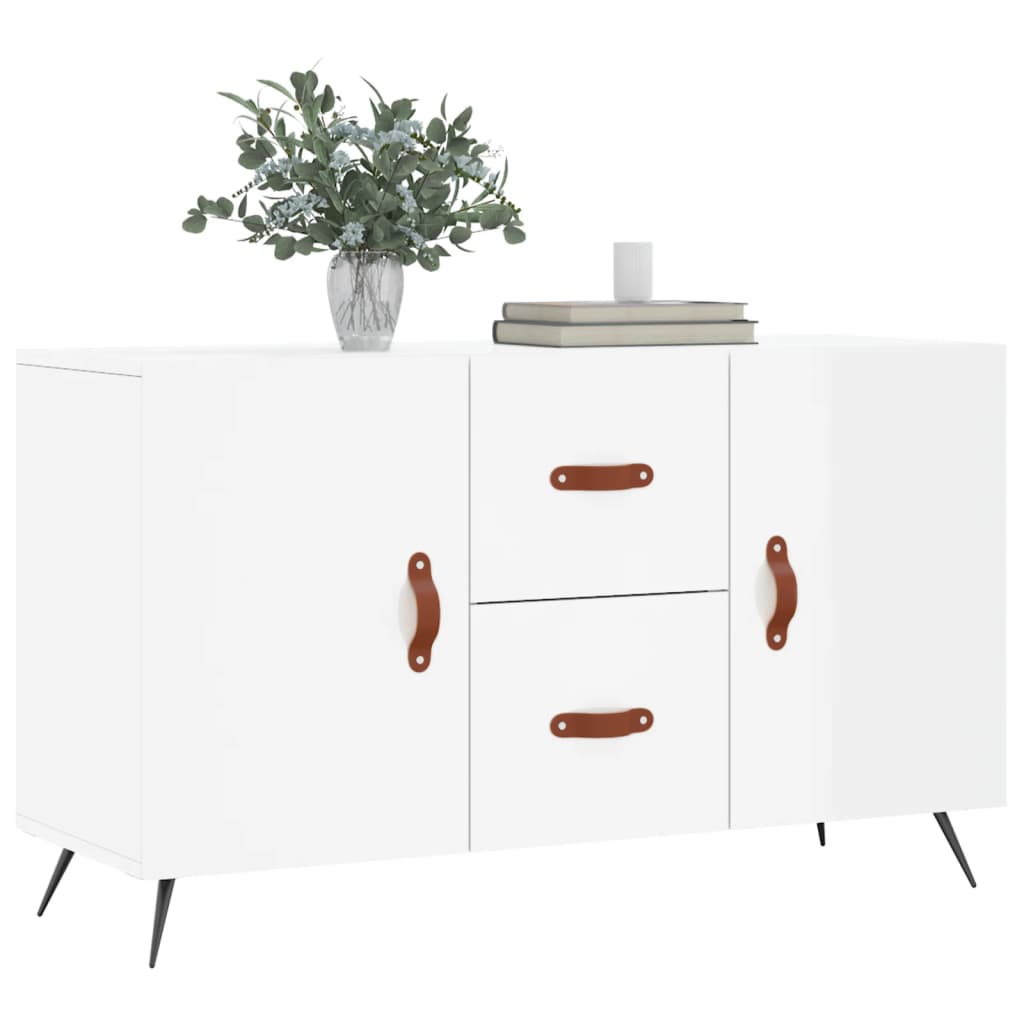 Komoda sjajna bijela 100x36x60 cm od konstruiranog drva