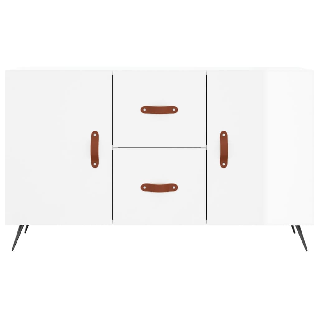 Komoda sjajna bijela 100x36x60 cm od konstruiranog drva
