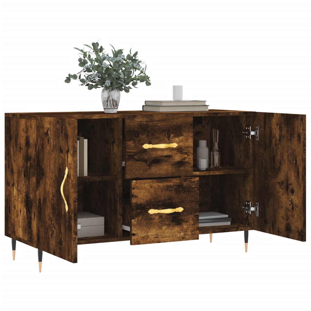 Komoda boja dimljenog hrasta 100 x 36 x 60 cm konstruirano drvo