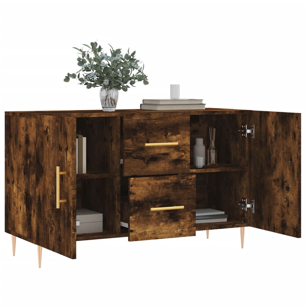 Komoda boja dimljenog hrasta 100 x 36 x 60 cm konstruirano drvo