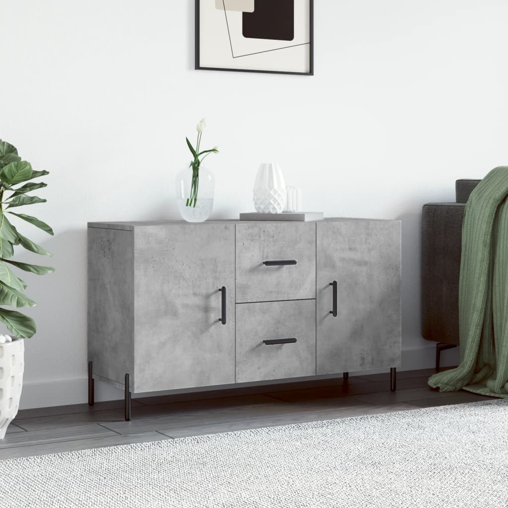 Komoda siva boja betona 100x36x60 cm od konstruiranog drva