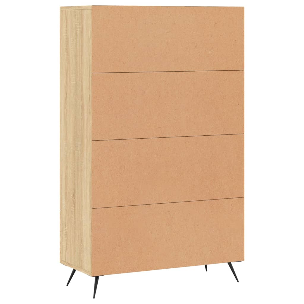 Visoka komoda boja hrasta 69,5 x 31 x 115 cm konstruirano drvo
