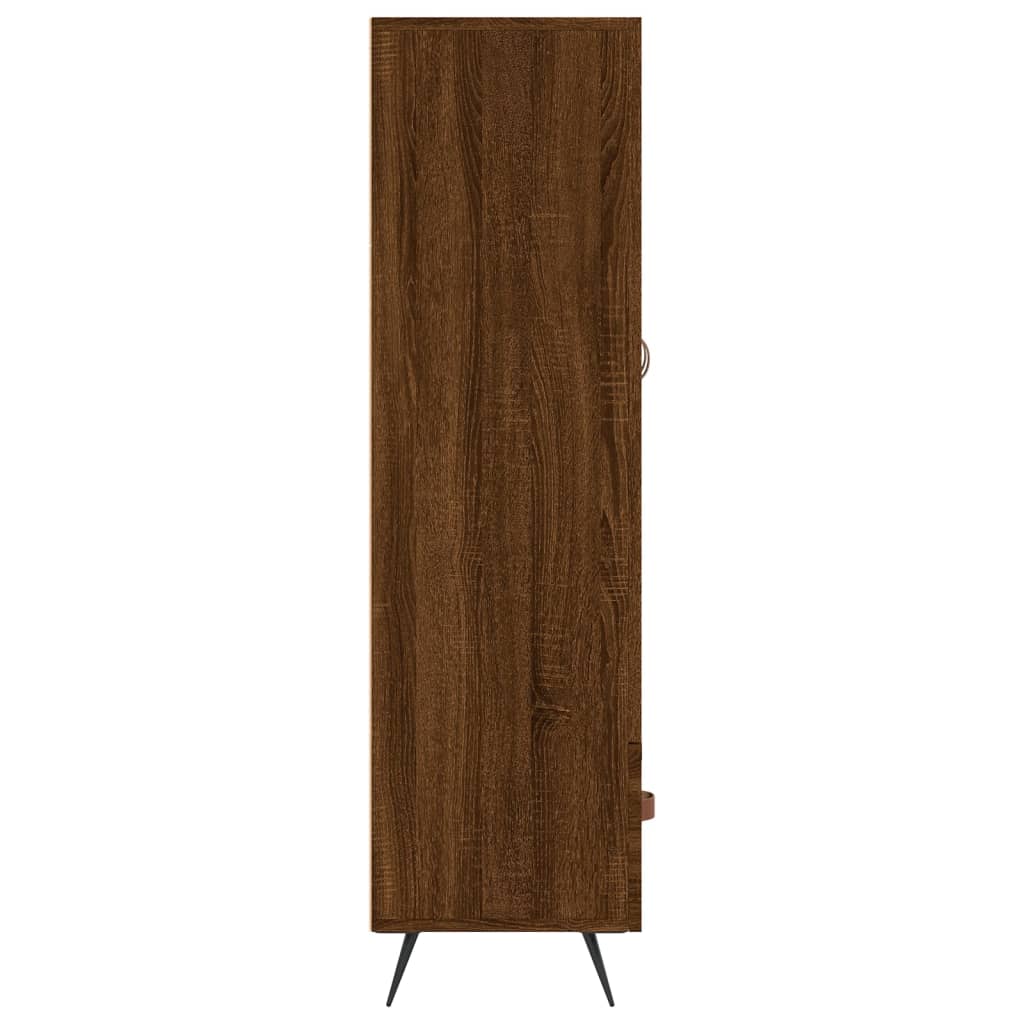 Visoka komoda smeđa boja hrasta 69,5x31x115cm konstruirano drvo