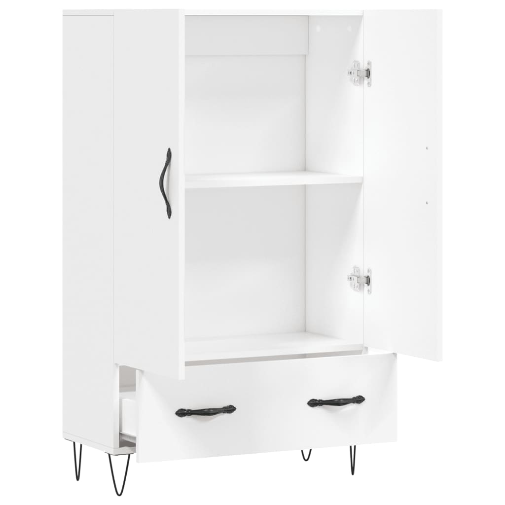 Visoka komoda bijela 69,5 x 31 x 115 cm od konstruiranog drva