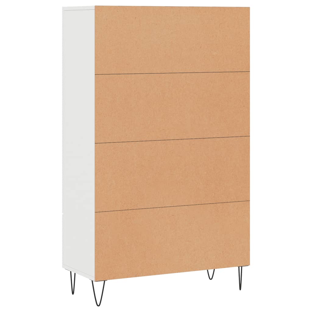 Visoka komoda bijela 69,5 x 31 x 115 cm od konstruiranog drva