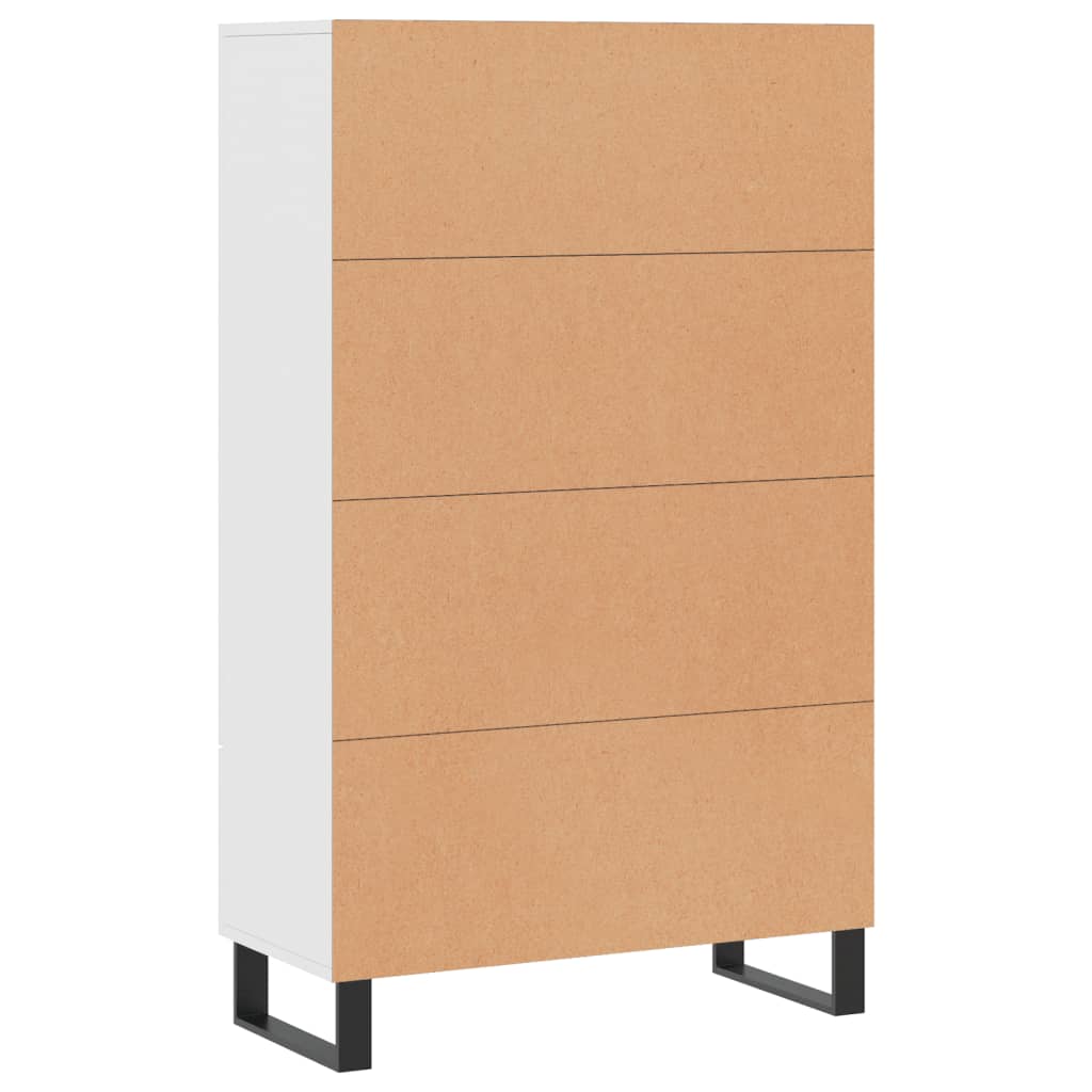 Visoka komoda bijela 69,5 x 31 x 115 cm od konstruiranog drva