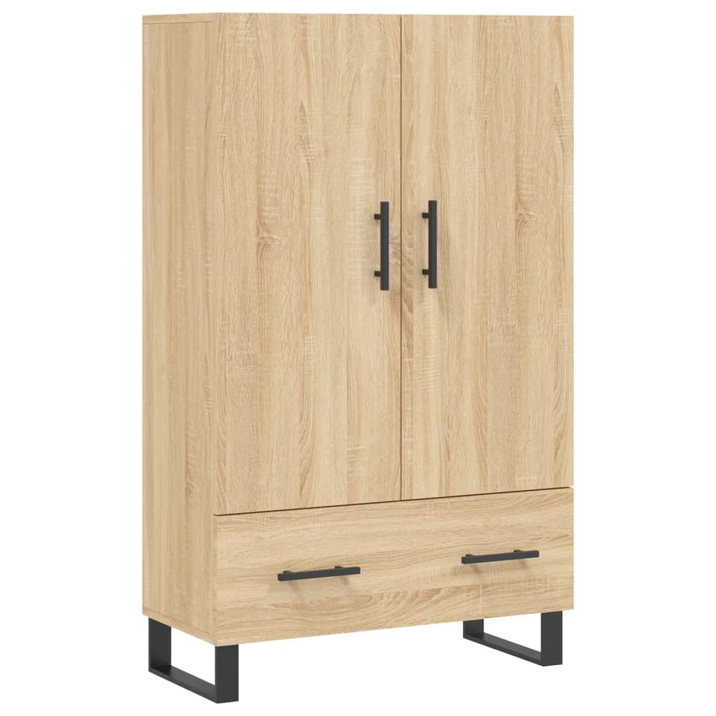 Visoka komoda boja hrasta 69,5 x 31 x 115 cm konstruirano drvo