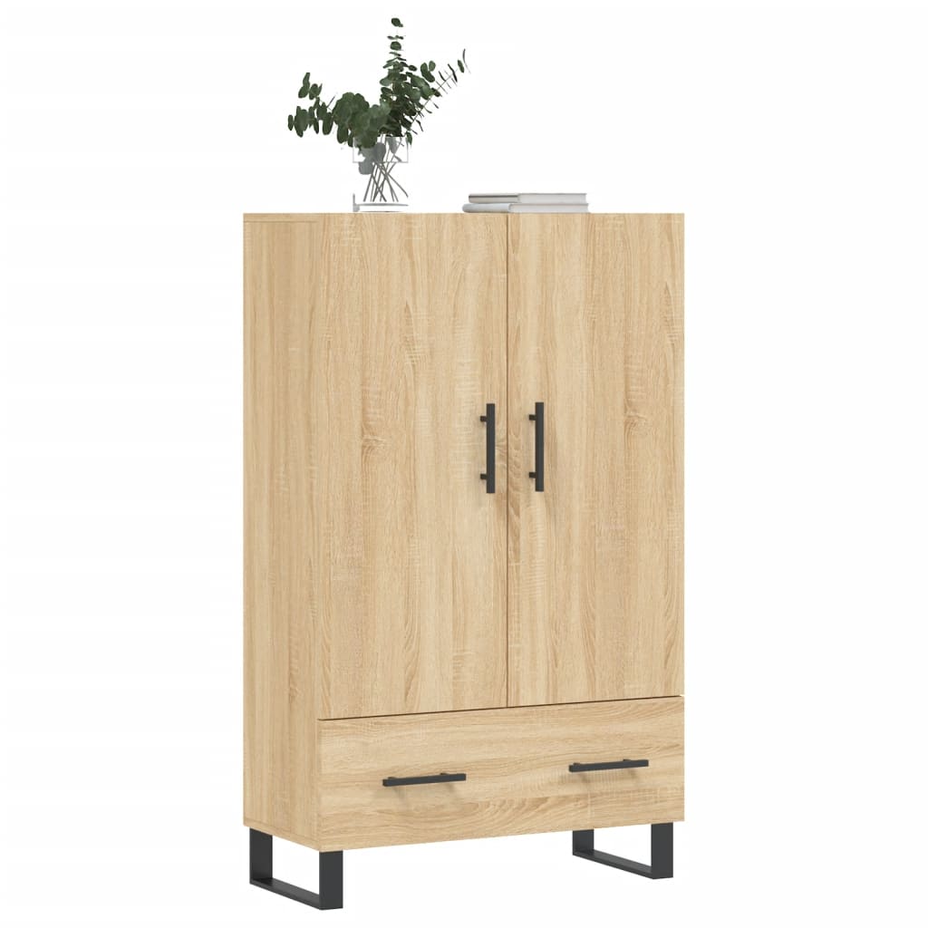 Visoka komoda boja hrasta 69,5 x 31 x 115 cm konstruirano drvo