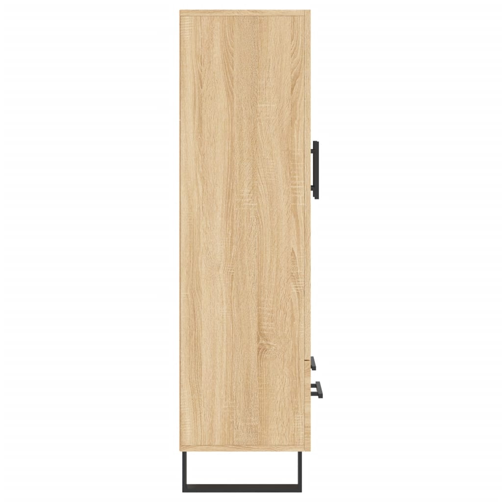 Visoka komoda boja hrasta 69,5 x 31 x 115 cm konstruirano drvo