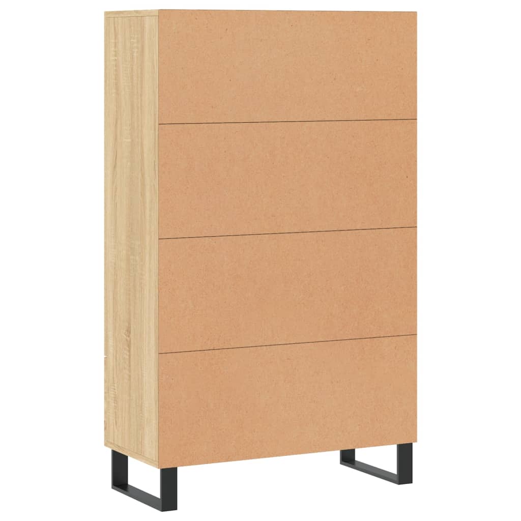 Visoka komoda boja hrasta 69,5 x 31 x 115 cm konstruirano drvo
