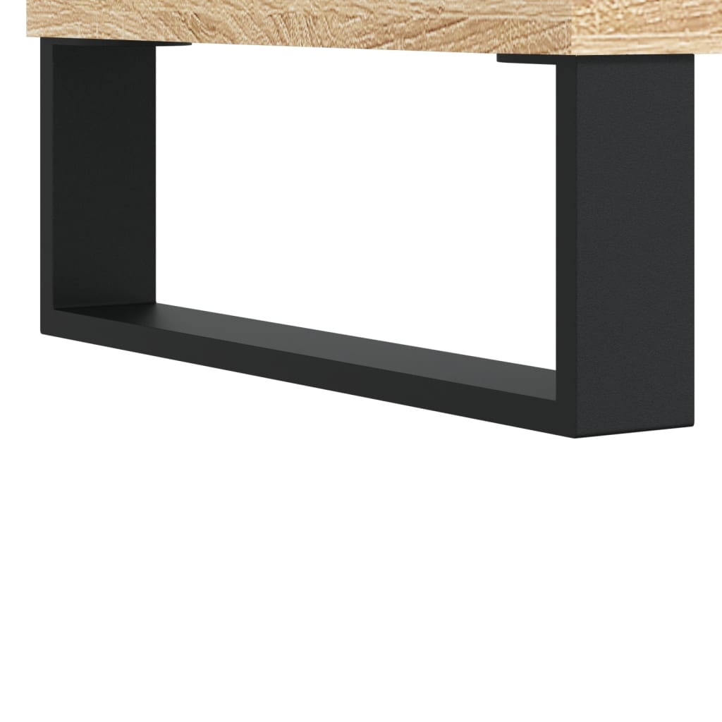 Visoka komoda boja hrasta 69,5 x 31 x 115 cm konstruirano drvo