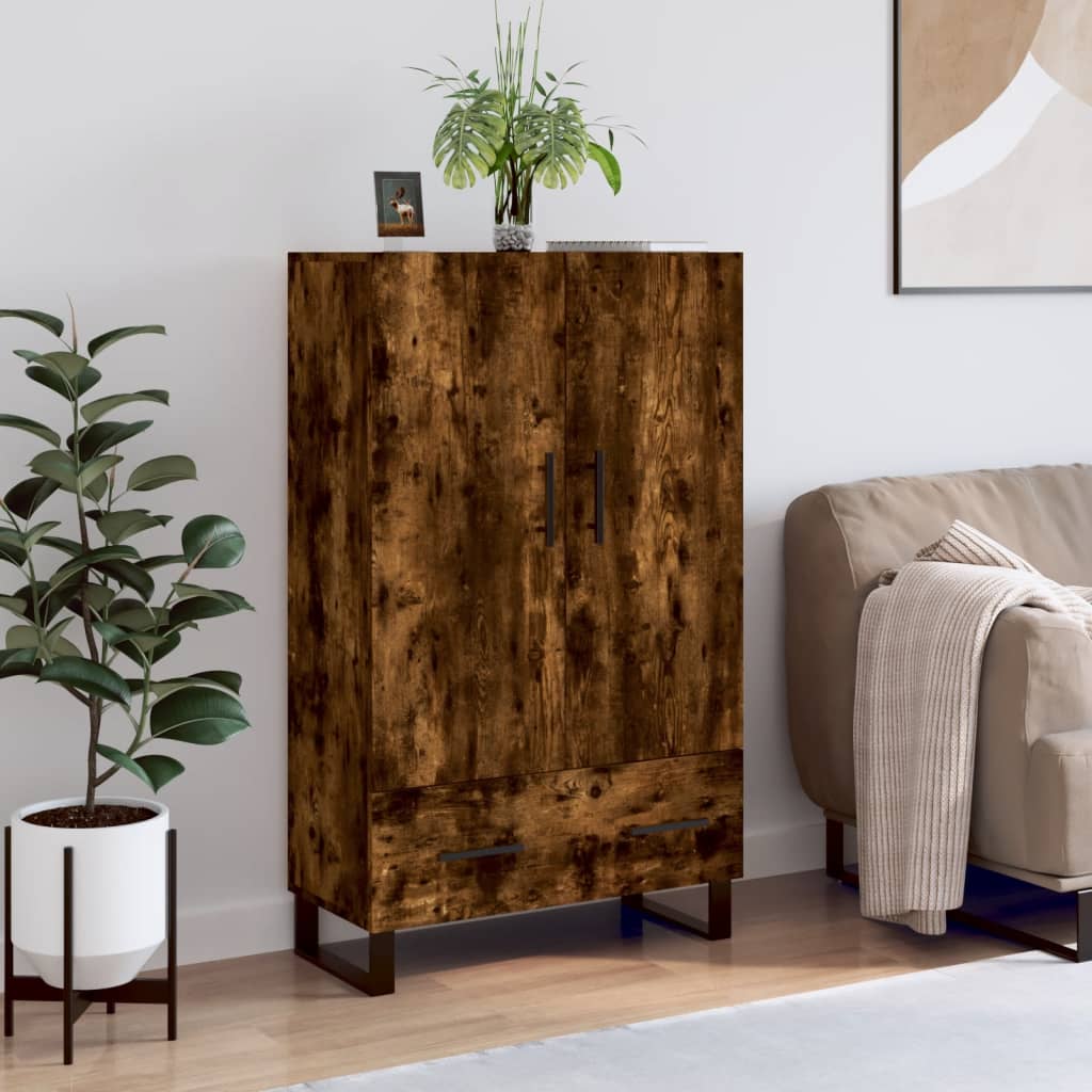 Visoka komoda boja hrasta 69,5 x 31 x 115 cm konstruirano drvo