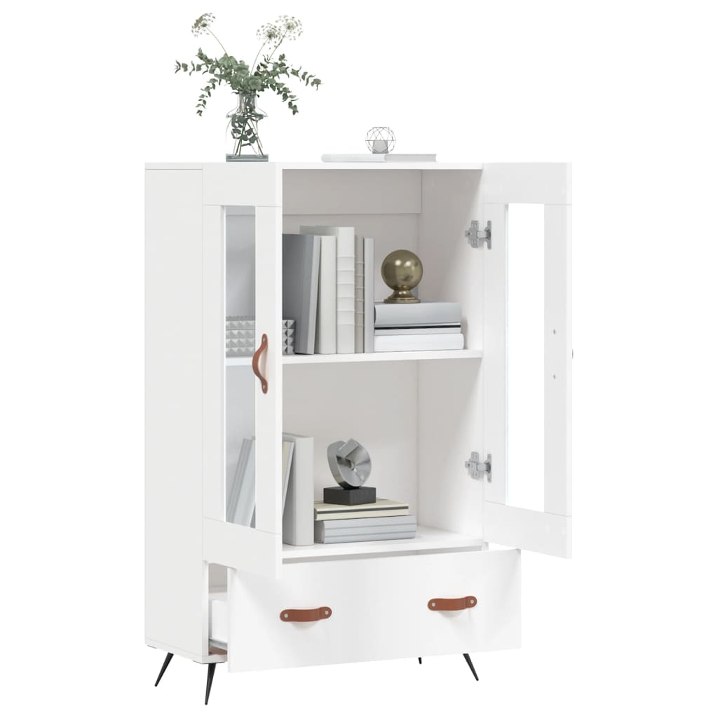 Visoka komoda bijela 69,5 x 31 x 115 cm od konstruiranog drva