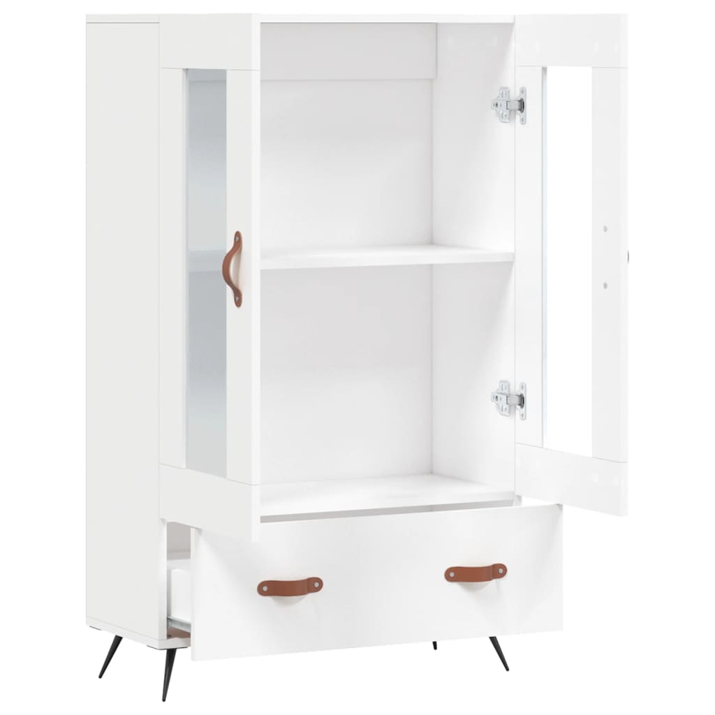 Visoka komoda bijela 69,5 x 31 x 115 cm od konstruiranog drva