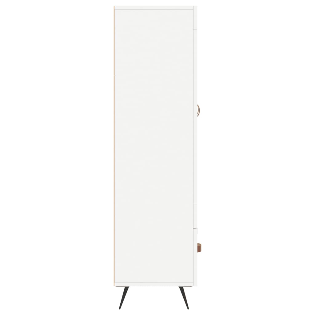 Visoka komoda bijela 69,5 x 31 x 115 cm od konstruiranog drva