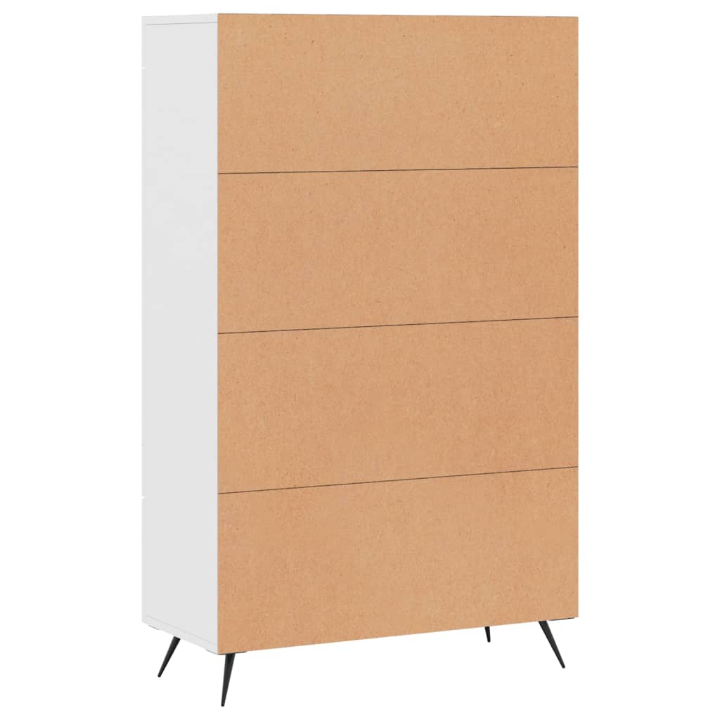 Visoka komoda bijela 69,5 x 31 x 115 cm od konstruiranog drva