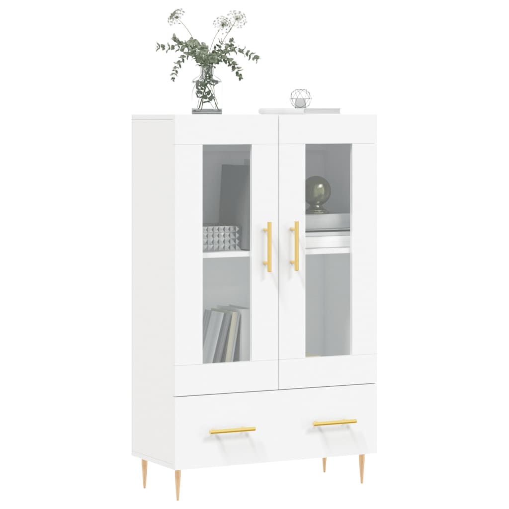 Visoka komoda bijela 69,5 x 31 x 115 cm od konstruiranog drva