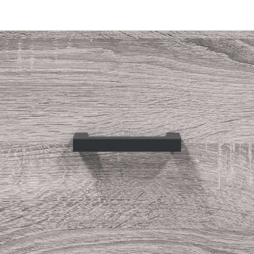 Visoka komoda siva boja hrasta 69,5x31x115 cm konstruirano drvo