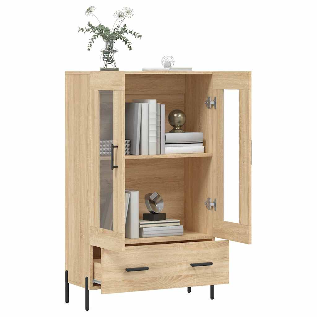 Visoka komoda boja hrasta 69,5 x 31 x 115 cm konstruirano drvo