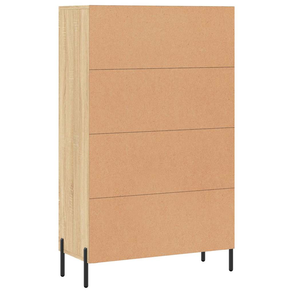 Visoka komoda boja hrasta 69,5 x 31 x 115 cm konstruirano drvo