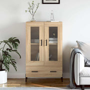 Visoka komoda boja hrasta 69,5 x 31 x 115 cm konstruirano drvo