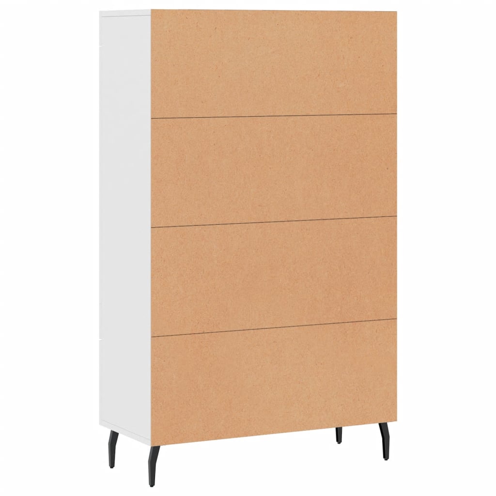 Visoka komoda bijela 69,5 x 31 x 115 cm od konstruiranog drva