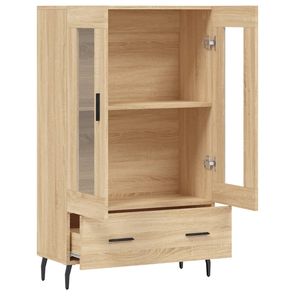Visoka komoda boja hrasta 69,5 x 31 x 115 cm konstruirano drvo