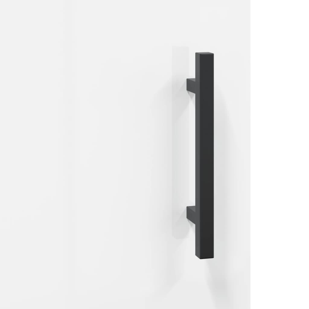 Visoka komoda sjajna bijela 69,5x31x115 cm konstruirano drvo