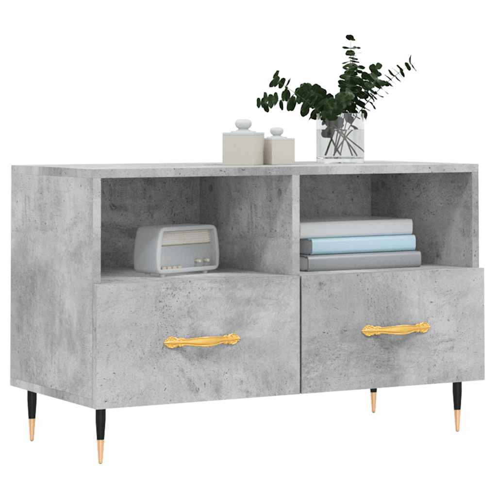 TV ormarić boja betona 80 x 36 x 50 cm konstruirano drvo