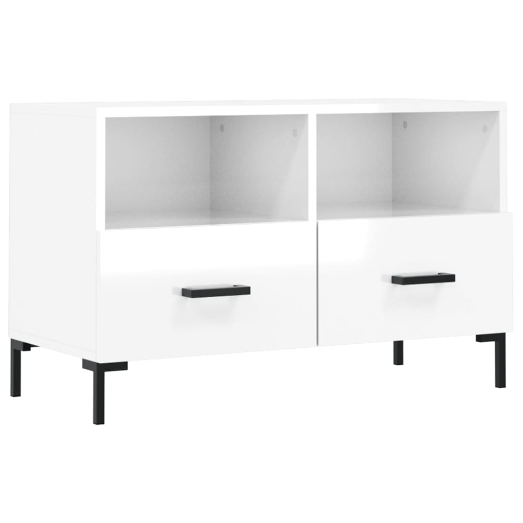 TV ormarić sjajni bijeli 80 x 36 x 50 cm od konstruiranog drva