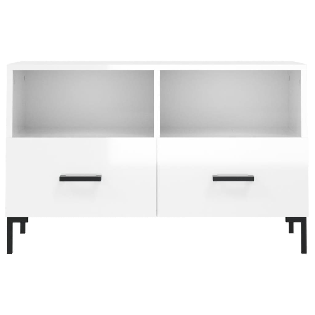 TV ormarić sjajni bijeli 80 x 36 x 50 cm od konstruiranog drva